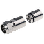RS PRO, Plug Cable Mount N Connector, 50Ω, Clamp Termination, Straight Body