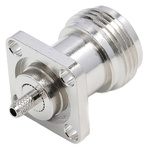 RS PRO, jack Panel Mount N Connector, 50Ω, Crimp Termination, Straight Body