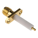 RS PRO, jack Flange Mount SMA Connector, 50Ω, Solder Termination, Straight Body
