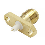RS PRO Female, Male Flange Mount SMA Connector, 50Ω, Solder Termination, Straight Body