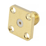 RS PRO Female, Male Flange Mount SMA Connector, 50Ω, Solder Termination, Straight Body