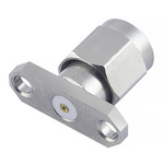 RS PRO Female, Male Flange Mount SMA Connector, 50Ω, Solder Termination, Straight Body