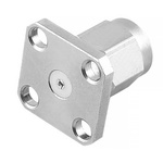 RS PRO Female, Male Flange Mount SMA Connector, 50Ω, Solder Termination, Straight Body