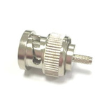 RS PRO, Plug Cable Mount BNC Connector, 50Ω, Crimp Termination, Straight Body