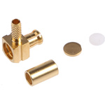 Radiall, Plug Cable Mount MCX Connector, 50Ω, Crimp Termination, Right Angle Body
