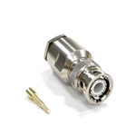 RS PRO, Plug Cable Mount BNC Connector, 50Ω, Clamp, Solder Termination, Straight Body