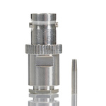 RS PRO, jack Cable Mount BNC Connector, 50Ω, Clamp Termination, Straight Body
