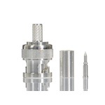 RS PRO, Plug Cable Mount BNC Connector, 50Ω, Crimp Termination, Straight Body