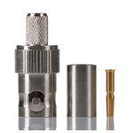 RS PRO, jack Cable Mount BNC Connector, 75Ω, Crimp Termination, Straight Body