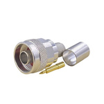 RS PRO, Plug Cable Mount N Connector, 50Ω, Crimp Termination, Straight Body