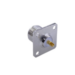RS PRO, Plug Panel Mount N Connector, 50Ω, Solder Termination, Straight Body