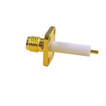RS PRO, jack Flange Mount SMA Connector, 50Ω, Threaded Termination, Straight Body