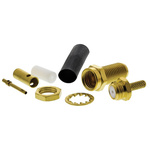 Radiall Straight 50Ω Panel Mount SMA Bulkhead, Crimp, Solder Termination RG188, RG316