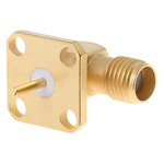 Radiall, jack Flange Mount SMA Connector, 50Ω, Solder Termination, Right Angle Body