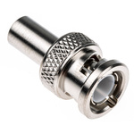 Radiall Straight 75Ω Cable Mount BNC Connector, Plug, Nickel, Crimp Termination, RG59