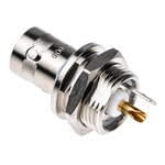 Radiall BNC Series, jack Panel Mount BNC Connector, 50Ω, Solder Termination, Straight Body
