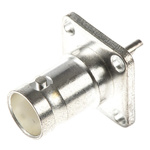 TE Connectivity Greenpar Series Straight 50Ω Panel Mount Bulkhead Fitting BNC Connector, jack, Silver