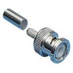 TE Connectivity Straight 50Ω Cable Mount BNC Connector, Plug, Silver, Crimp Termination, RG141 A/U, RG58 C/U