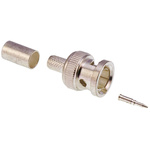 TE Connectivity, Plug Cable Mount BNC Connector, 75Ω, Crimp Termination, Straight Body