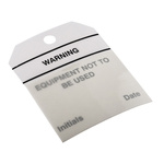 RS PRO Pre-Printed Tie Label-Equipment Not To Be Used-. Quantity: 50