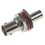 TE Connectivity, jack Panel Mount BNC Connector, 75Ω, Crimp Termination, Straight Body