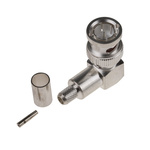 RS PRO, Plug Cable Mount BNC Connector, 75Ω, Crimp Termination, Right Angle Body