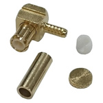 RS PRO, Plug Cable Mount MCX Connector, 50Ω, Crimp Termination, Right Angle Body