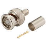 RS PRO, Plug Cable Mount BNC Connector, 75Ω, Crimp Termination, Straight Body