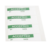 RS PRO Adhesive Pre-Printed Adhesive Label-Accepted-. Quantity: 140