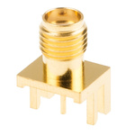 Molex SMA Series, jack Edge Mount SMA Connector, 50Ω, Solder Termination, Straight Body