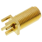 Molex SMA Series, jack Edge Mount SMA Connector, 50Ω, Solder Termination, Straight Body