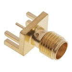 Cinch Connectors SMA Series, jack Edge Mount SMA Connector, 50Ω, Solder Termination, Straight Body