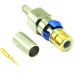 Interface Connectors, Plug Cable Mount Type 43 Connector, 75Ω, Crimp Termination, Straight Body