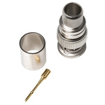 Telegartner, Plug Cable Mount BNC Connector, 75Ω, Crimp Termination, Straight Body