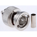 Telegartner, Plug Cable Mount BNC Connector, 75Ω, Crimp Termination, Straight Body