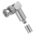 Telegartner, Plug Cable Mount BNC Connector, 50Ω, Crimp Termination, Right Angle Body