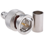Telegartner, Plug Cable Mount BNC Connector, 75Ω, Crimp Termination, Straight Body