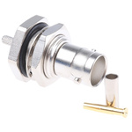 Telegartner, jack Panel Mount BNC Connector, 50Ω, Crimp Termination, Straight Body