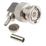 Telegartner, Plug Cable Mount BNC Connector, 50Ω, Crimp Termination, Right Angle Body