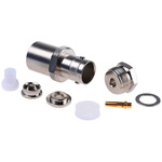 Telegartner, jack Cable Mount BNC Connector, 50Ω, Clamp Termination, Straight Body
