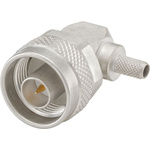 Rosenberger, Plug Cable Mount N Connector, 50Ω, Crimp, Solder Termination, Right Angle Body