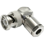 Telegartner, Plug Cable Mount BNC Connector, 50Ω, Clamp Termination, Right Angle Body