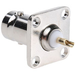 Telegartner, jack Flange Mount BNC Connector, 75Ω, Solder Termination, Straight Body