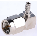 Telegartner, Plug Cable Mount SMA Connector, 50Ω, Crimp Termination, Right Angle Body