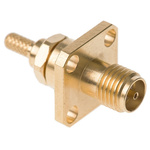 Radiall, jack Flange Mount SMA Connector, 50Ω, Crimp Termination, Straight Body
