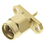 Radiall, Plug Panel Mount SMA Connector, 50Ω, Solder Termination, Straight Body