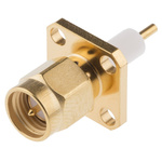 Radiall, Plug Panel Mount SMA Connector, 50Ω, Solder Termination, Straight Body