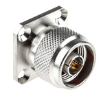 Radiall, Plug Panel Mount N Connector, 50Ω, Solder Termination, Straight Body