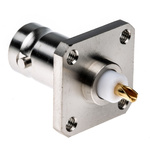 Radiall R141 Series, jack Flange Mount BNC Connector, 50Ω, Solder Termination, Straight Body