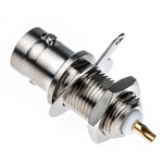 Radiall R141 Series Straight 50Ω Panel Mount Bulkhead Fitting BNC Connector, jack, Nickel, Solder Termination